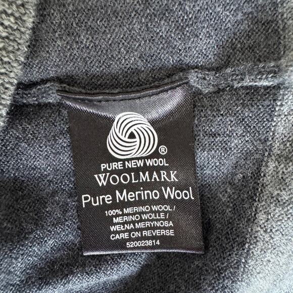 Vintage KEW 159 Sweater Womens M Gray Breton Stripe Pullover 100% Merino Wool - Picture 10 of 11